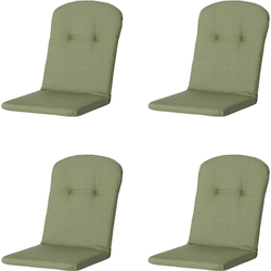 Madison -  Kuipstoelkussen Hoge Rug Basic green - Ca. 96x45 cm - Set van 4