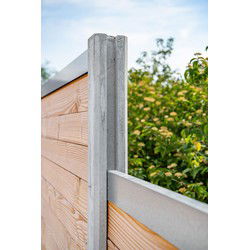 Berton sleufpaal Zaan wit/grijs tussenmodel 275 cm Tuindeco