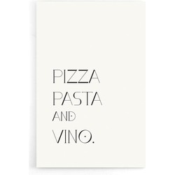 Pizza Pasta And Vino - Walljar - Wanddecoratie - Poster