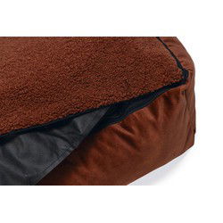 Ligbed polyester 95x80x25cm terra