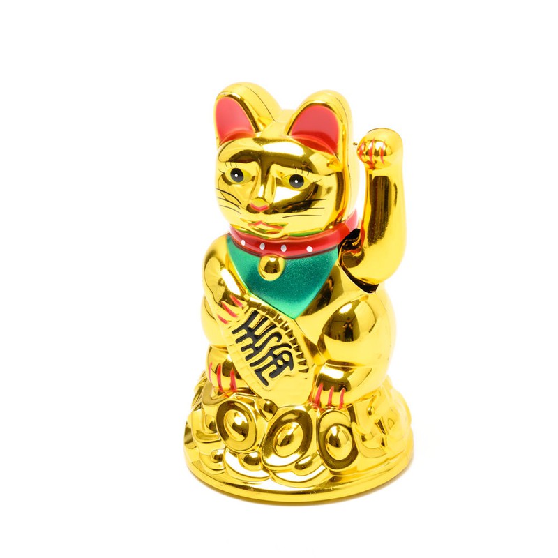 gangpad Huh Wat leuk Decopatent® Maneki Neko Lucky Cat - 12 Cm - Zwaaiende kat met bewegende arm  - Japanse - Chinese gelukskat beeld - Geluksbrenger - Decopatent - |  HomeDeco.nl