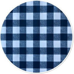 Wicotex Buiten tafelkleed - boeren ruitjes - blauw - Dia 160 cm -rond - Tafelzeilen