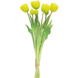 Bosje Tulpen Tulp Duchesse geel kunstbloem