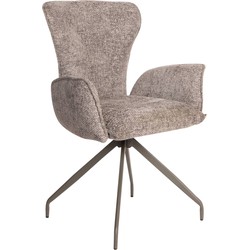 PTMD Vetus Taupe dining chair with arms legacy 3 mink