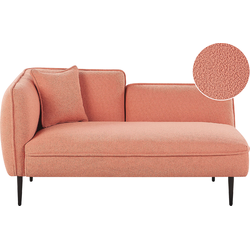 CHEVANNES - Chaise longue - Perzik - Linkszijdig - Polyester