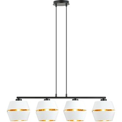 moderne hanglamp Fazio Zwart 4-lichts