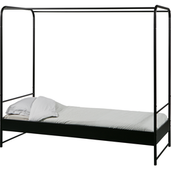 vtwonen Bunk Hemelbed - Metaal - Zwart - 190x206x95