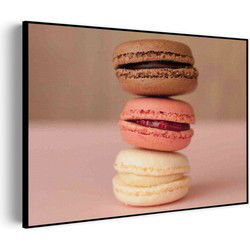Muurwerken Akoestisch Schilderij - Macarons Roze Beige Tinten - Geluidsdempend Wandpaneel - Wanddecoratie - Geluidsisolatie - BASIC (AW 0.65) L (100x72)