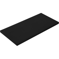 Badplaats Wastafelblad Angela 100 x 48 x 3,5 cm - Zwart Houtnerf - Wastafelblad voor Onderkast
