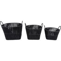 Opbergmand Store - Set van 3 - Zwart - 40,3x37,7x31,5cm