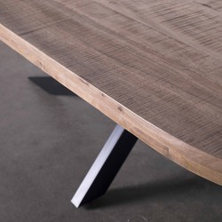 Eettafel Ovaal 200cm - Mangohout - Naturel - Tafel Barn