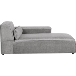 HELLNAR - Chaise longue - Grijs - Linkszijdig - Polyester