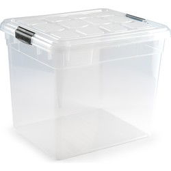 PlasticForte Opbergbox - met deksel - 35 liter - 42 x 36 x 35 cm - Opbergbox