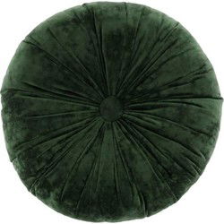 Unique Living | Kussen Tatum 40cm Ø dark green | Kussen woonkamer of slaapkamer