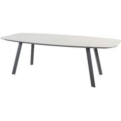 Manolo eettafel antraciet met geprint keramiek tafelblad 240 x 103 cm Taste