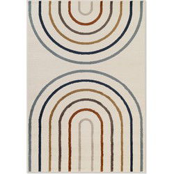 Kindervloerkleed Adventures - Dubbele regenboog - Creme / Multi - 160x235 cm