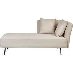 Beliani RIOM - Chaise longue-Beige-Polyester