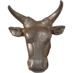 Wanddecoratie Deco. Bull Hoofd - Dahomey - Goud