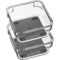 5Five Keuken lade organizer bakje - 4x - Tidy Smart - 9 x 9 x 4,5 cm - Bestekbakken