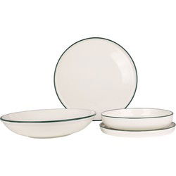 Rinart Serviesset - Green Edge - 24 delig - 6 Personen - Porselein