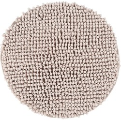 Tapijtenloods Fluffy - Badmat Hoogpolig - Soft Touch - Taupe- 55 CM ROND