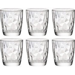 Bormioli Rocco waterglazen/sapglazen Diamond Dof - 6x stuks - 390 ml - Drinkglazen