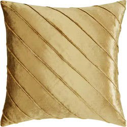 Sierkussen Velvet Lines Goud - Fluwelen Kussen 45 x 45 cm - (incl. binnenkussen)