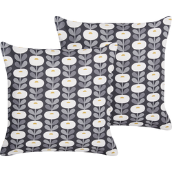 VALSORDA - Tuinkussen set van 2 - Lichtgrijs - 45 x 45 cm - Polyester