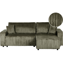 Beliani ABACKA - Slaapbank-Groen-Corduroy