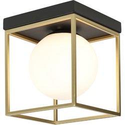 Highlight - Sorrento - Plafondlamp - E14 - 18 x 18  x 21,5cm - Zwart