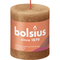 Rustiek stompkaars 80/68 Spice Brown - Bolsius