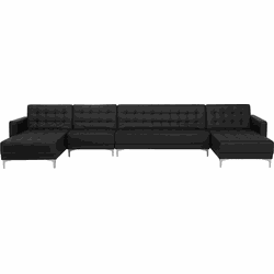 Beliani ABERDEEN - Modulaire Sofa-Zwart-Kunstleer