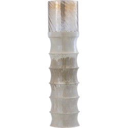PTMD Windlicht Kaylyne - 26x26x105 cm - Glas - Creme
