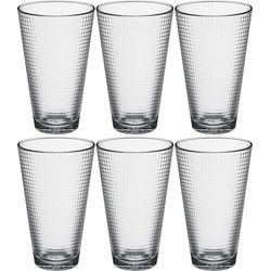 Set van 12x stuks water/sap glazen Benit 340 ml van glas - Drinkglazen