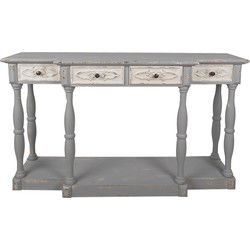 Clayre & Eef Sidetable Grijs Hout