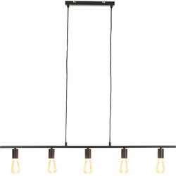 Hanglamp Rokusina - Zwart/Nikkel - 120x7x11,5cm - 5L