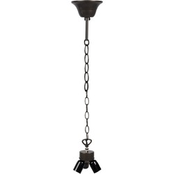 LumiLamp Snoerpendel Ketting Tiffany  130 cm  Goudkleurig Ijzer Pendellamp