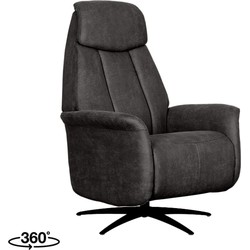 LABEL51 Fauteuil Oslo - Antraciet - Micro Suede - One Size