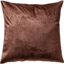 Dutch Decor ELAH - Sierkussen 45x45 cm – subtiele structuur - in effen kleur – Cappuccino - bruin - Dutch Decor
