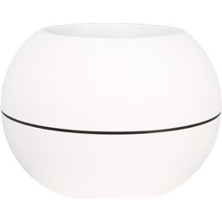 RIVIERA GRANIT BOULE ronde bloembak - Kunststof - Diameter 40 cm - Wit