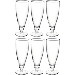 6x Luxe bierglas/bierglazen op voet 380 ml - Bierglazen