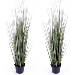 Set van 2x stuks kunstplanten groen gras sprieten 50 cm. - Kunstplanten