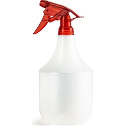 Plantenspuit met een inhoud van 1 liter - wit - rode verstuiver - 25 cm - kunststof - Plantenspuiten