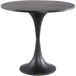 PTMD Saldis Ronde Bijzettafel - H44,5 x Ø48 cm - Metaal - Zwart