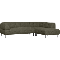 WOOOD Lloyd Hoekbank Rechts - Polyester - Groen - 77x267x91/205