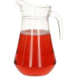 Schenkkan/Sapkan/waterkan van glas 1,6 liter van 24 x 14 cm - Schenkkannen