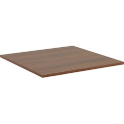 Kave Home - Tiaret tafelblad in melamine met walnoot afwerking, 70 x 70 cm