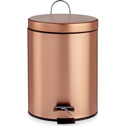 Berilo Pedaalemmer - koperkleurig 3 Liter - H28 cm - prullenbak - Pedaalemmers