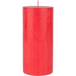 Rode cilinder kaarsen /stompkaarsen 15 x 7 cm 50 branduren sfeerkaarsen - Stompkaarsen