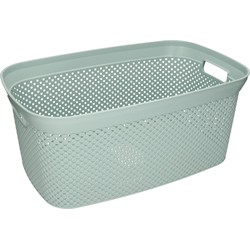 Wasmand/wasgoed draagmanden groen 35 liter 54 x 34 x 23 cm huishouden - Wasmanden